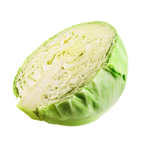 organic cabbage half