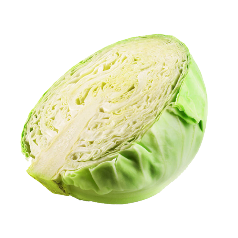 organic cabbage half