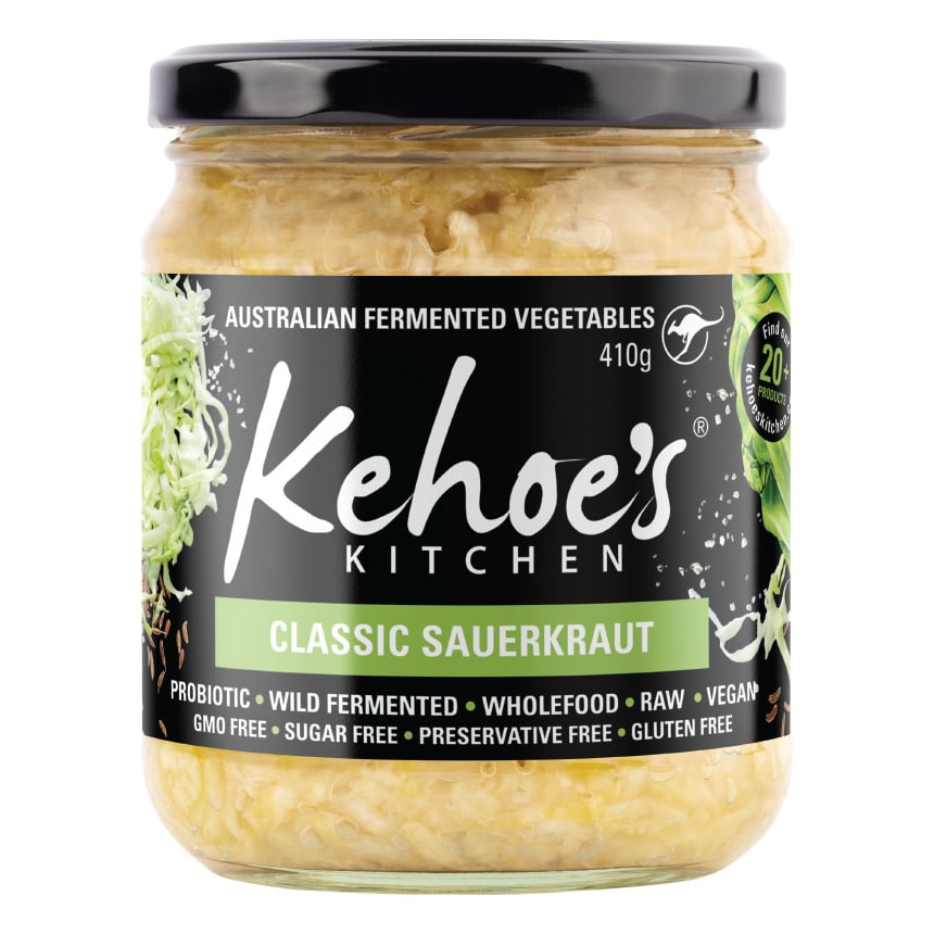 Kehoes Kitchen Classic Sauerkraut 410g available at The Prickly Pineapple