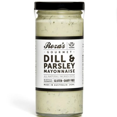 Roza's Dill & Parsley Mayonnaise 240ml available at The prickly Pineapple