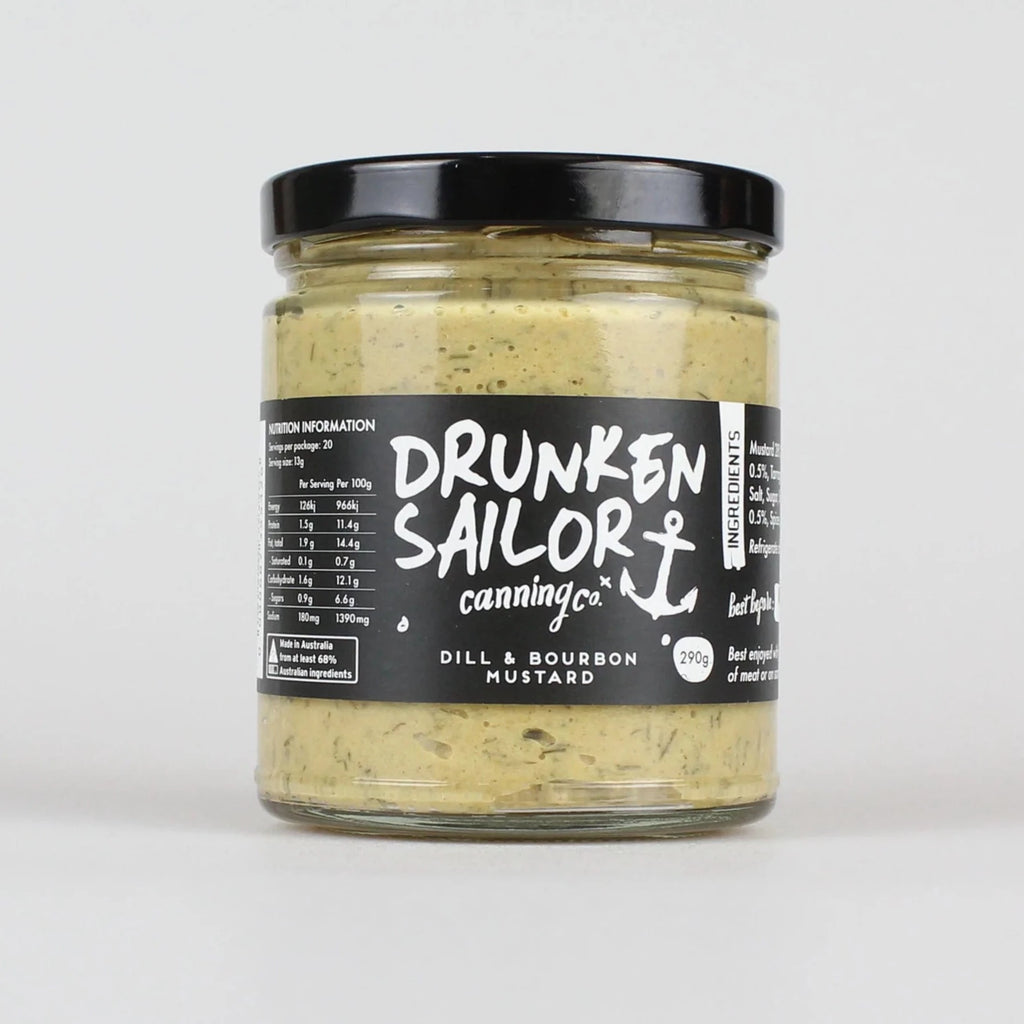 Drunken Sailor Dill & Bourbon Mustard available at The Prickly Pineapple
