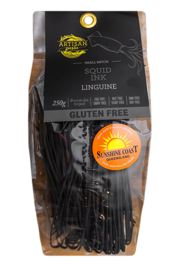 artisan pasta foods of noosa gluten free squid ink linguine available at the prickly pineapple