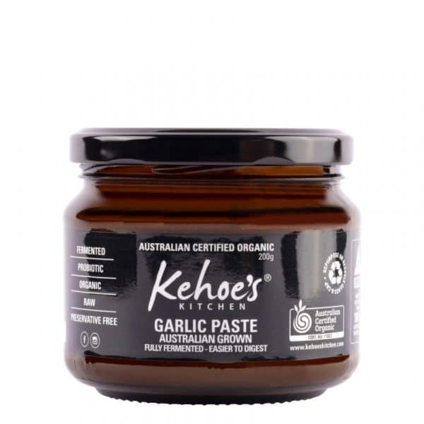 Kehoes Organic Fermented Garlic Paste 200g available at The Prickly Pineapple