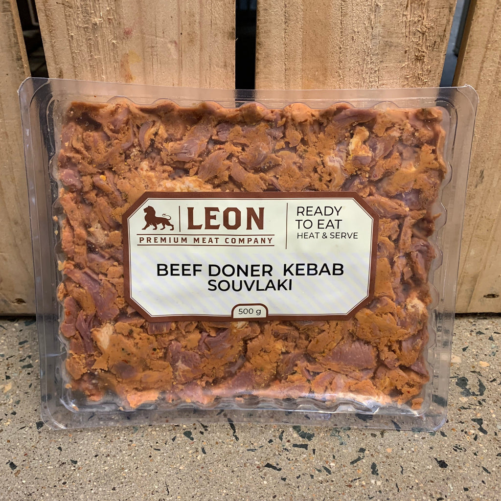 Leon Beef Doner Kebab Souvlaki 500g available at The Prickly Pineapple