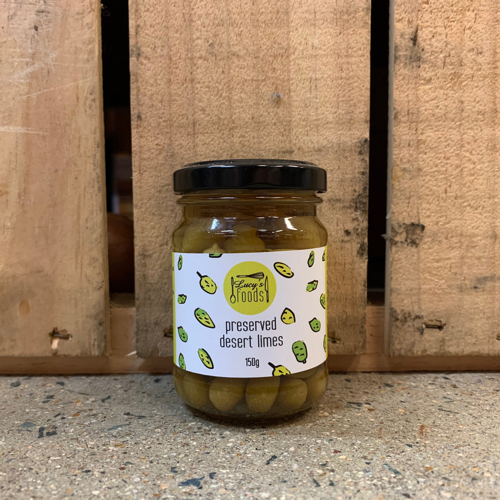 Lucy's Foods Preserved Desert Limes 150g available at The Prickly Pineapple