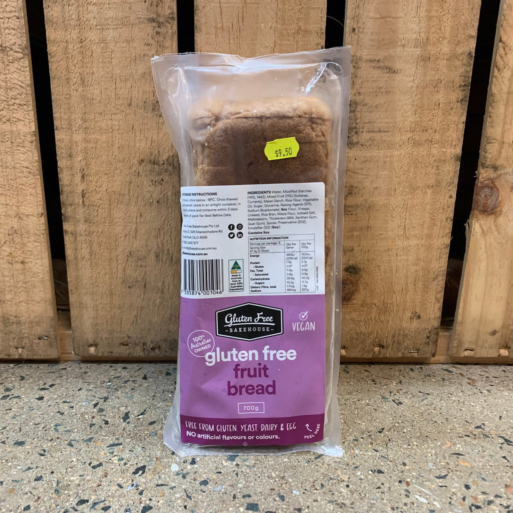 Gluten Free Bakehouse Fruit (Sultana) Bread 700g available at The Prickly Pineapple