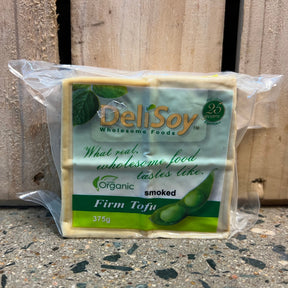 Delisoy Organic Firm Tofu Smoked 375g available at The Prickly Pineapple
