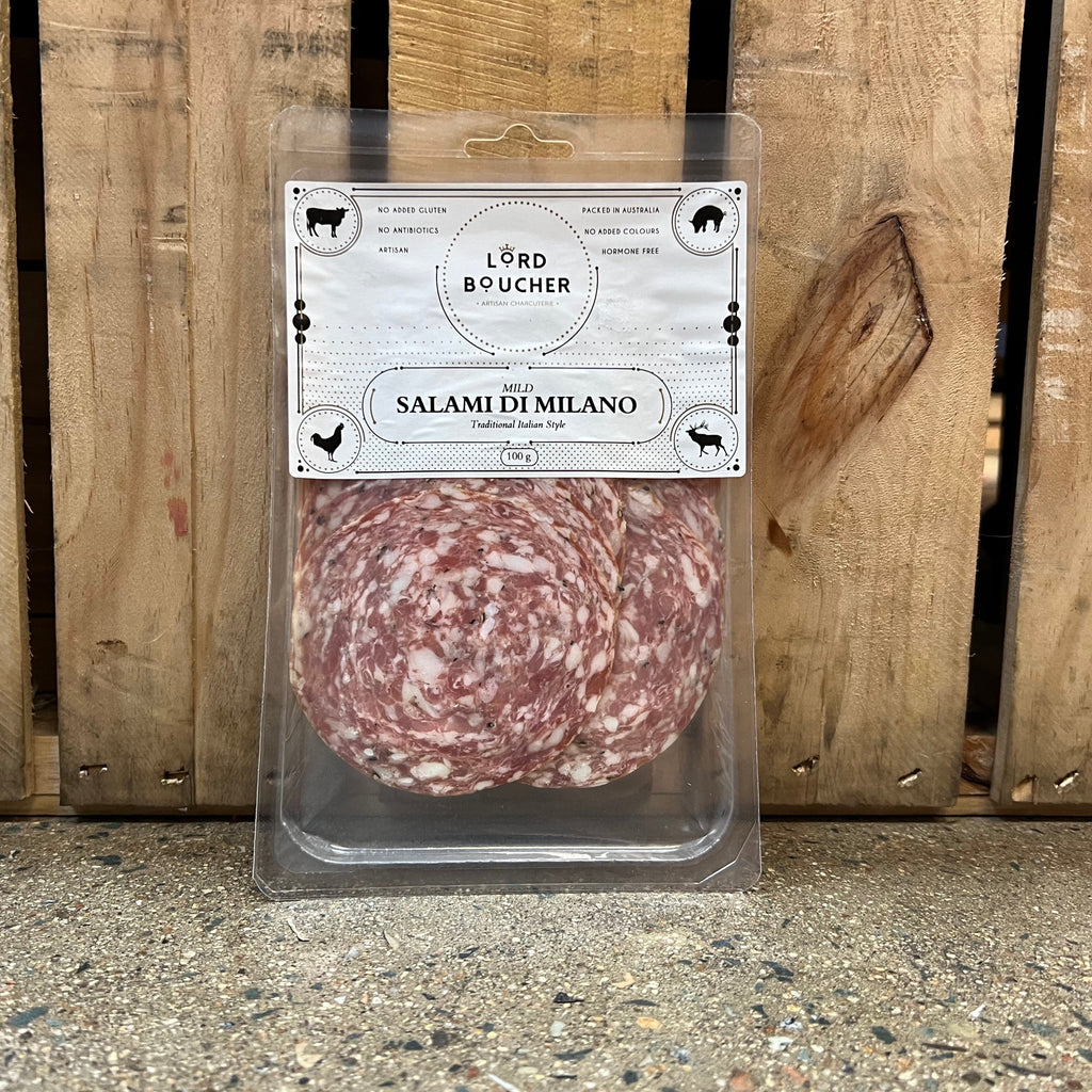 Lord Boucher Salami Di Milano Mild 100g available at The Prickly Pineapple