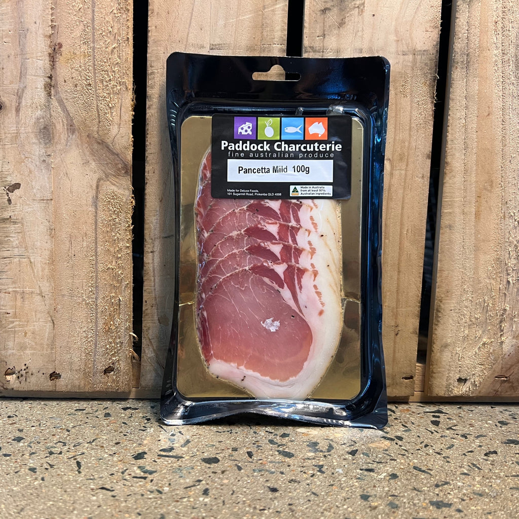 Paddock Charcuterie Pancetta Mild 100g available at The Prickly Pineapple
