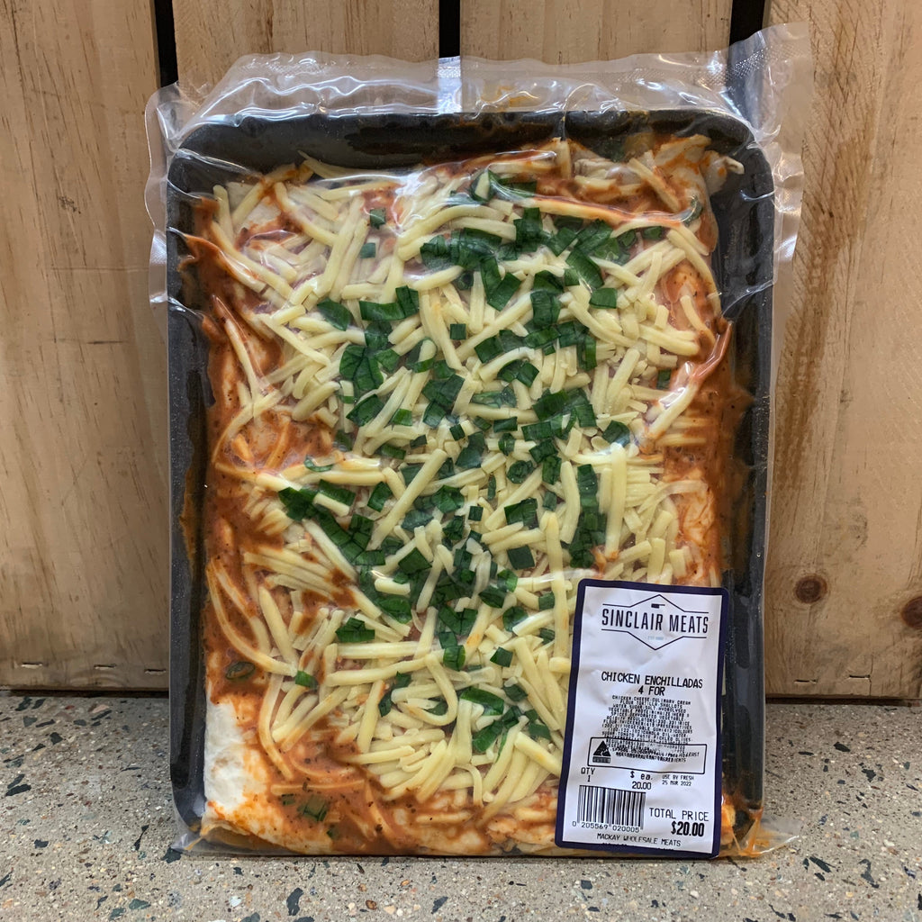 Sinclair meats mackay chicken enchilladas for four available at The Prickly Pineapple