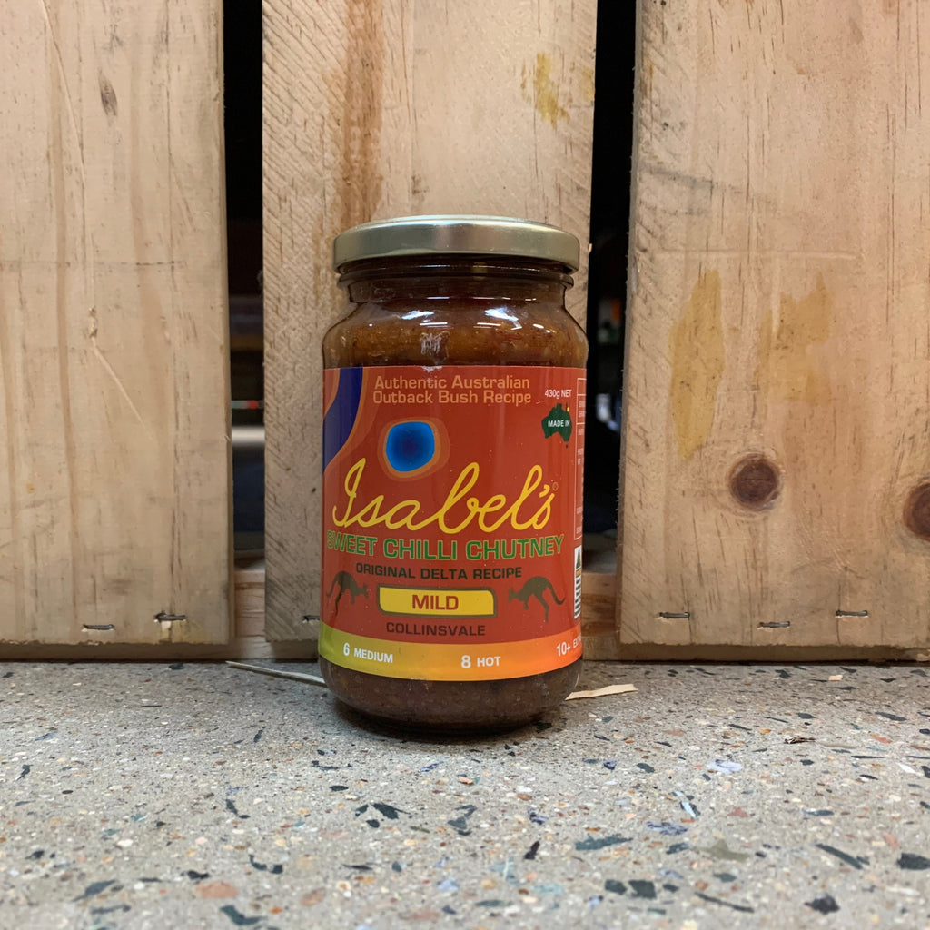 Isabel's Sweet Chilli Chutney Mild - Collinsvale 430g available at The Prickly Pineapple