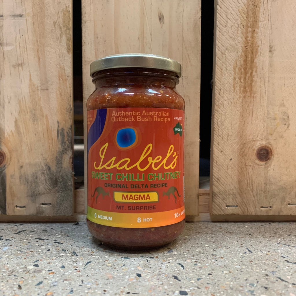 Isabel's Sweet Chilli Chutney Magma - Mt Surprise 430g available at The Prickly Pineapple