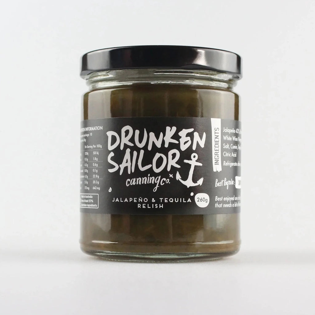 Drunken Sailor Jalapeno & Tequila Relish available at The Prickly Pineapple
