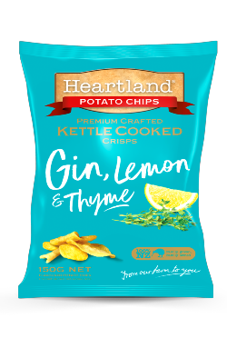 Heartland Kettle Cooked Gin, Lemon, Thyme Potato Chips