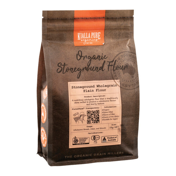 kialla organic stoneground wholegrain flour