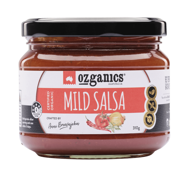 Ozganics organic mild salsa available at The Prickly Pineapple