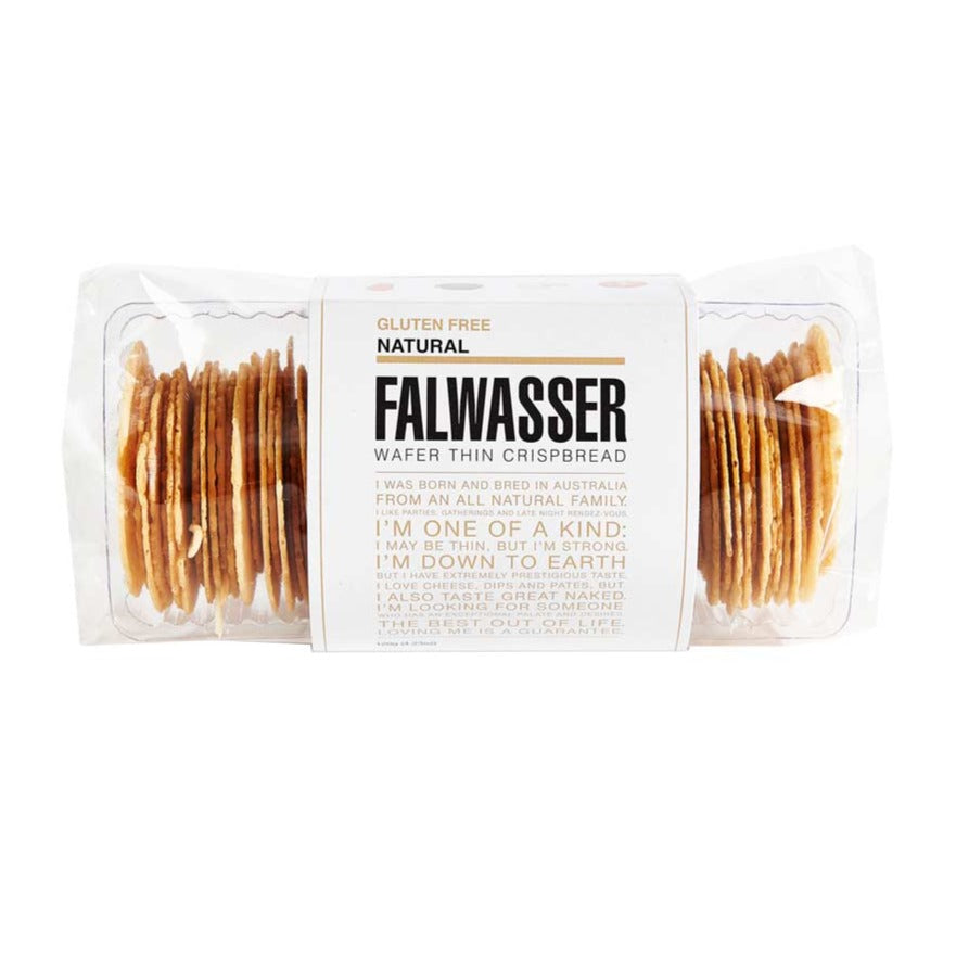 Falwasser Wafer Thin Crispbread Natural GF 120g available at The Prickly Pineapple