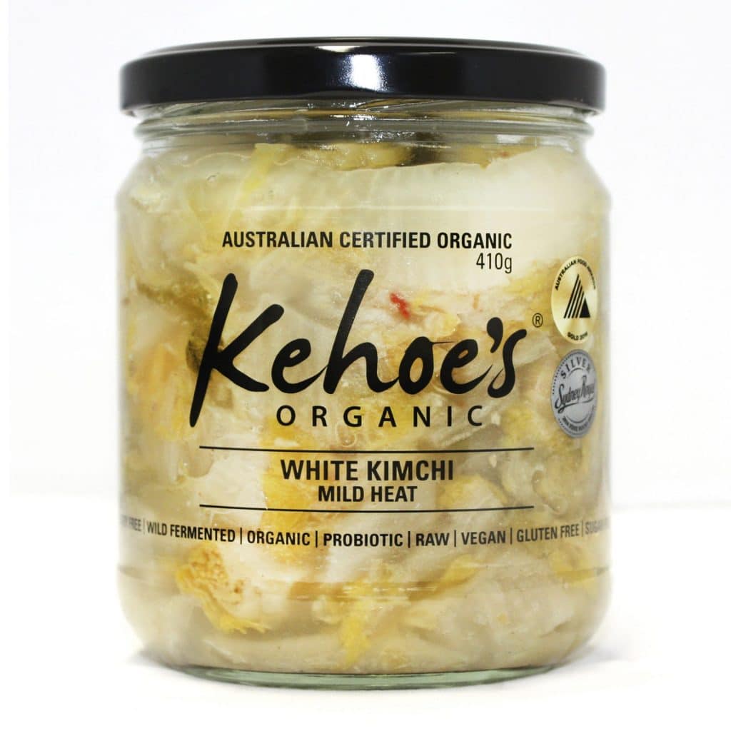 Kehoes Organic White Kimchi Mild Heat 410g available at The Prickly Pineapple