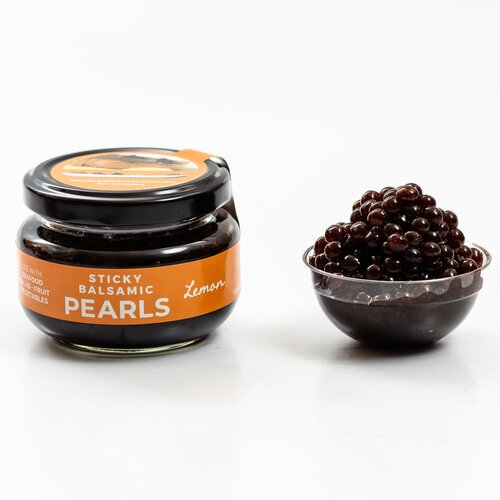 Sticky Balsamic Premium Lemon Pearls 110g available at The Prickly Pineapple