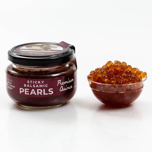 Sticky Balsamic Premium Quince Pearls 110g available at The Prickly Pineapple