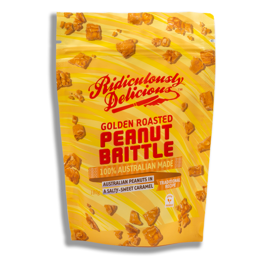 Ridiculously Delicious Golden Roasted Peanut Brittle 180g