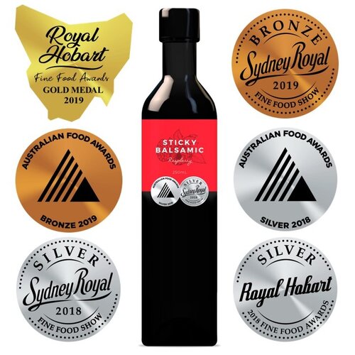 Sticky Balsamic Bottle Varieties 250ml raspberry available at The Prickly Pineapple