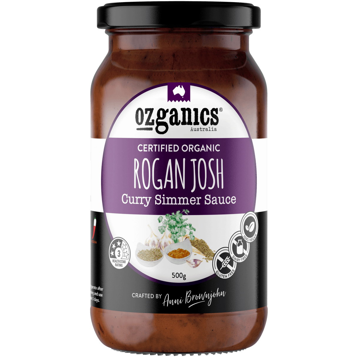 Ozganics Rogan Josh Simmer Sauce 500g