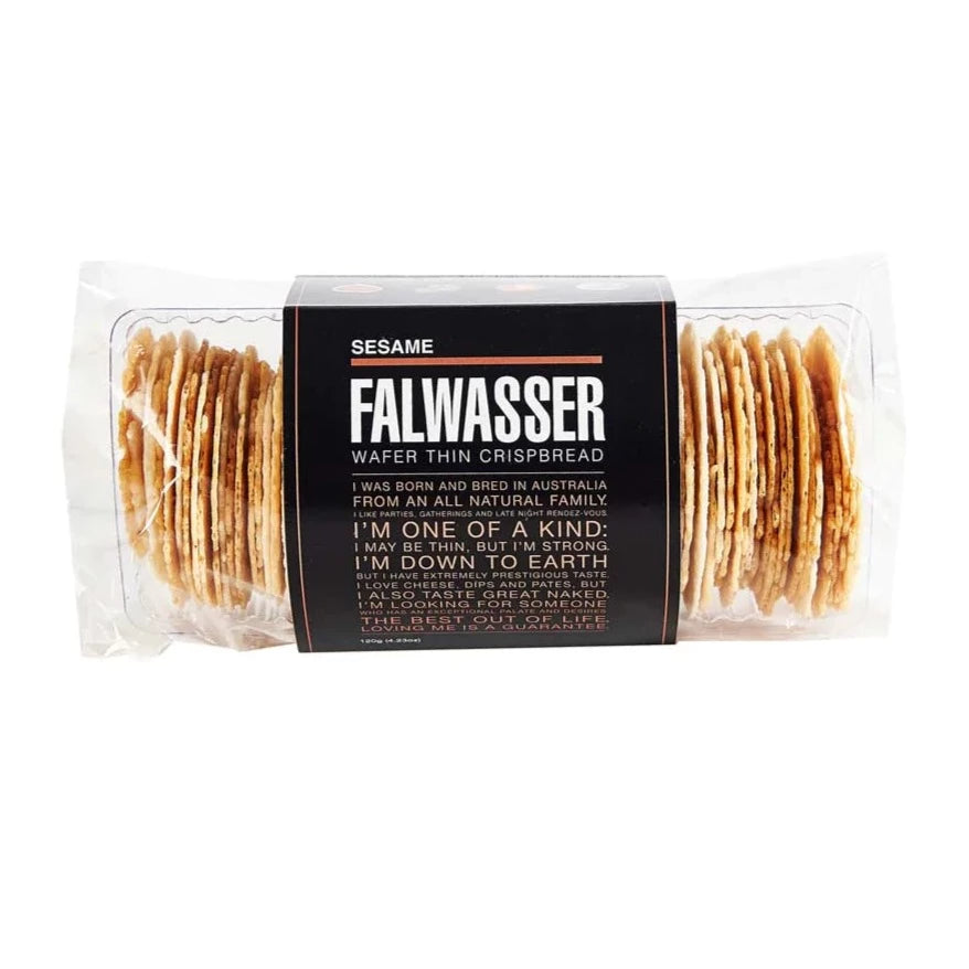 Falwasser Wafer Thin Crispbread Sesame 120g available at The Prickly Pineapple