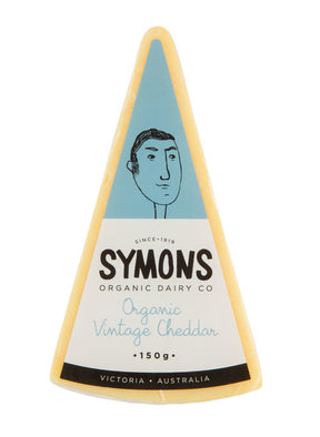 Symons Organic Vintage Cheddar 150g available at The Prickly Pineapple