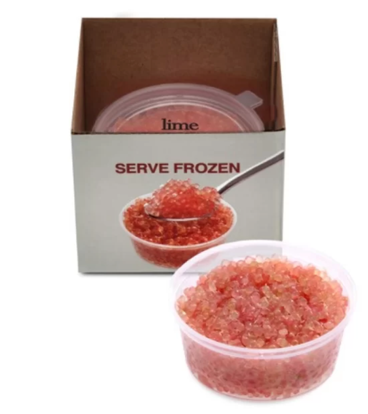 Australian Frozen Finger Lime Caviar - seedless Pink Pearls available at The Prickly Pineapple