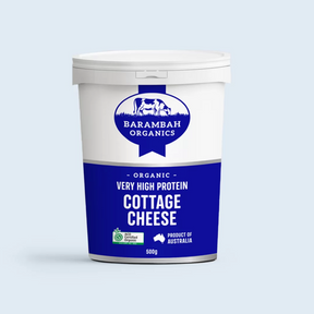 Barambah Organics Very High Protein Cottage Cheese available at The Prickly Pineapple