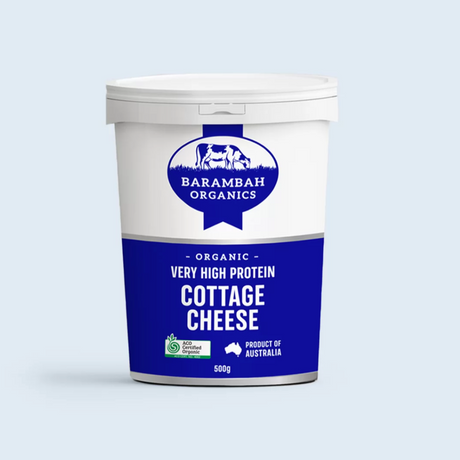 Barambah Organics Very High Protein Cottage Cheese available at The Prickly Pineapple
