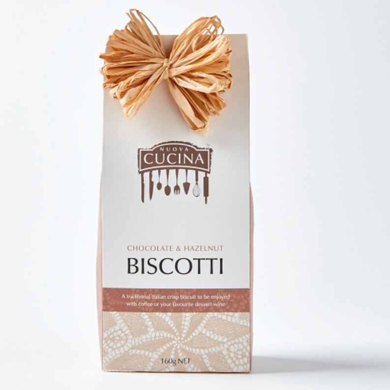 Nuova Cucina Chocolate & Hazelnut Biscotti 160g available at The Prickly Pineapple