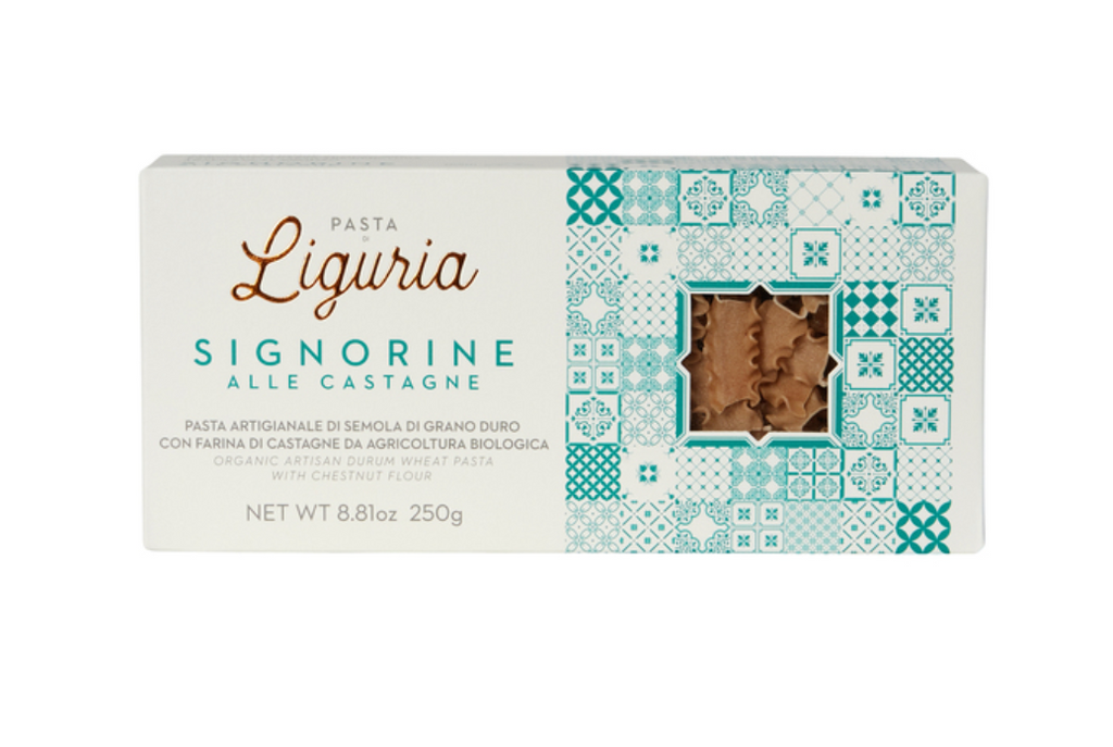 Liguria Pasta Signorine Alle Castagne Bio 250g available at The Prickly Pineapple