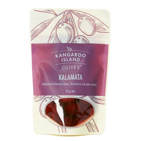 Kangaroo Island Olives Whole Kalamata Olives 185g available at The Prickly Pineapple