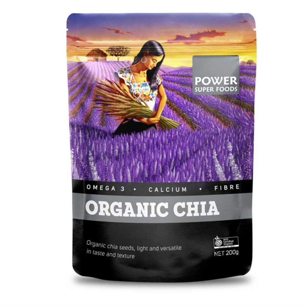 Power Super Foods Certified Organic Chia Seeds 200g available at The Prickly Pineapple