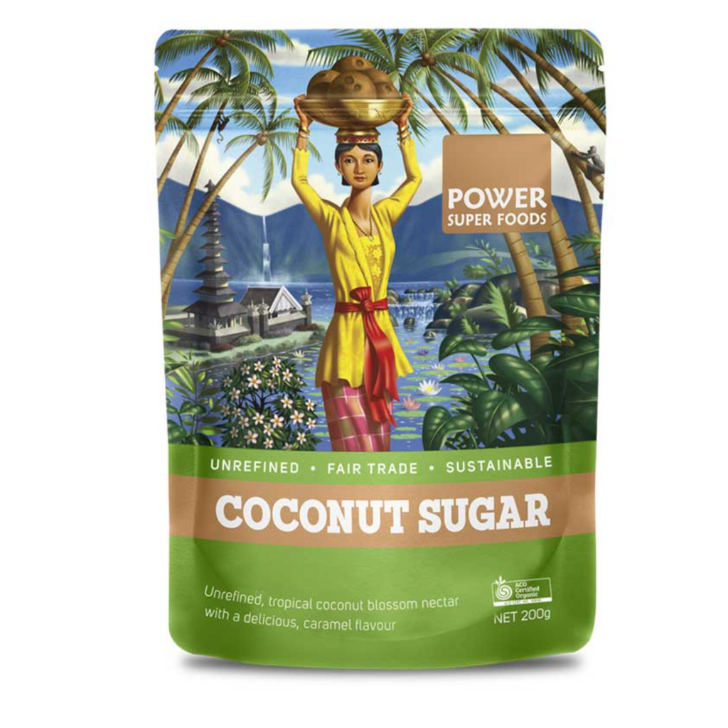 Power Super Foods Coconut Sugar 200g available at The Prickly Pineapple