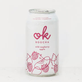 OK Boocha Wild Raspberry Apple 375ml Hancrafted Kombucha available at The Prickly Pineapple