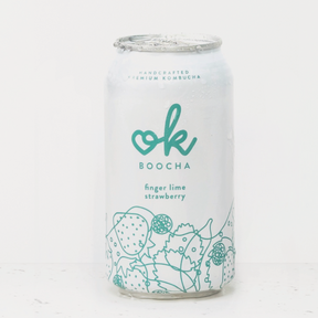OK Boocha Finger Lime Strawberry 375ml Hancrafted Kombucha available at The Prickly Pineapple