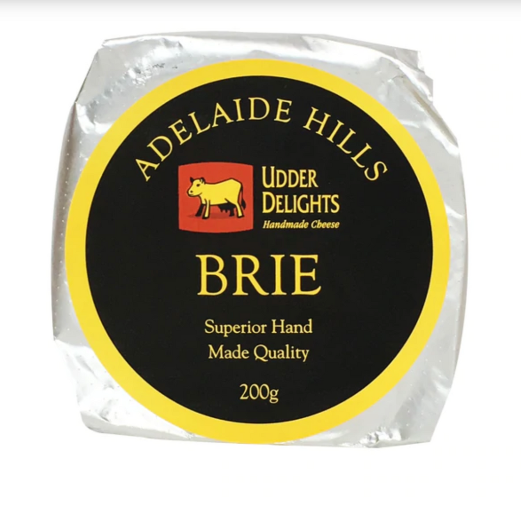 Udder Delights Adelaide Hills Brie 200g available at The Prickly Pineapple