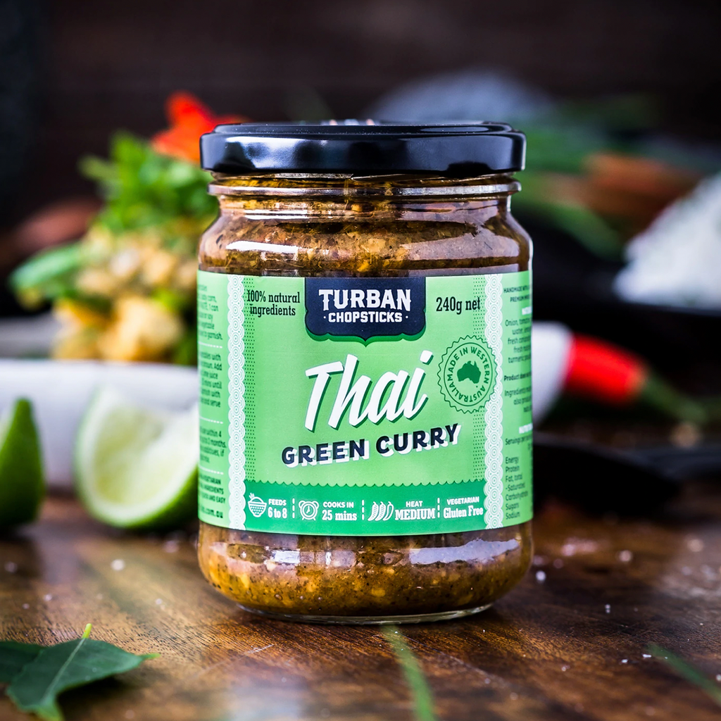 Turban Chopsticks Thai Green Curry 240g available at The Prickly Pineapple