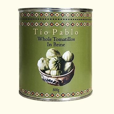 Tío Pablo Whole Tomatillos in Brine Tin 800g available at The Prickly Pineapple