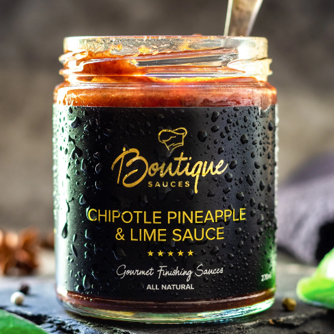Boutique Sauces Chipotle Pineapple & Lime Sauce 270ml bottle available at The Prickly Pineapple
