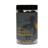 Duck Creek Chocolate Coated Gift Jar Varieties GF 165g mocha chocolate macadamias available at the prickly pineapple