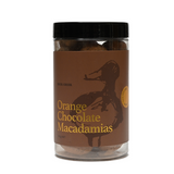 Duck Creek Chocolate Coated Gift Jar Varieties GF 165g orange chocolate macadamias available at The prickly pineapple