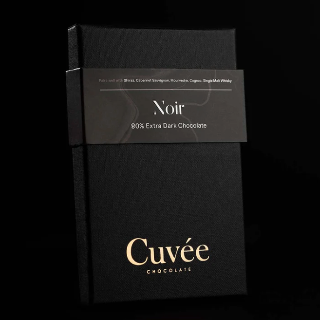 Cuvee Chocolate Noir 80% Extra Dark Chocolate 70g available at The Prickly Pineapple