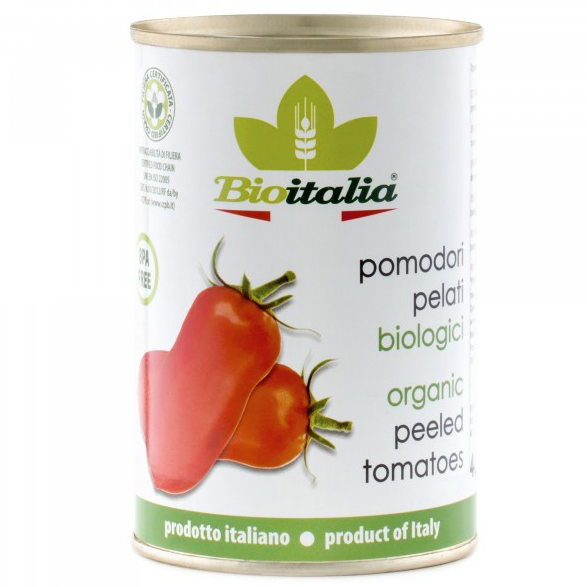 Bioitalia Organic Peeled Tomatoes 400g available at The Prickly Pineapple
