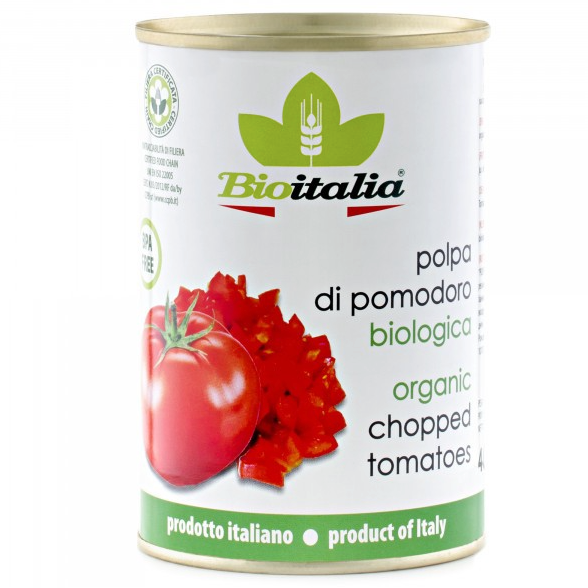 Bioitalia Organic Chopped Tomatoes 400g available at The Prickly Pineapple