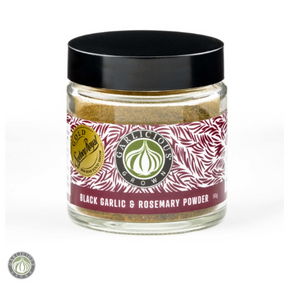 Garlicious Grown Black Garlic and Rosemary Powder available at The Prickly Pineapple
