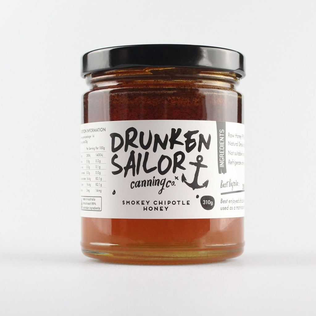 Drunken Sailor Smokey Chipotle Honey available at The Prickly Pineapple